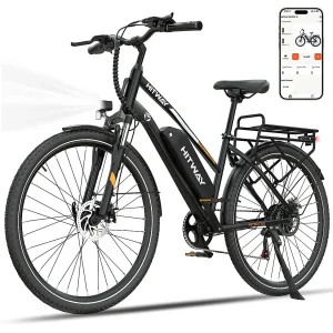HITWAY BK27S Citybike (Laufradgröße: 28 Zoll, Unisex-Rad, 468 Wh, schwarz)